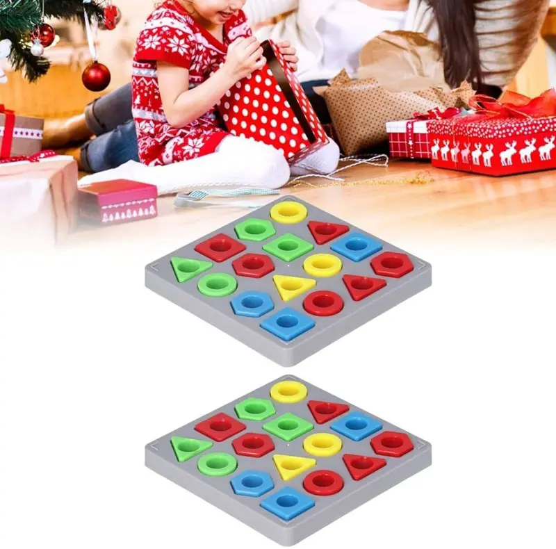 لعبة لوحة الأشكال الهندسية الخشبية، مطابقة وتعلم الألوان