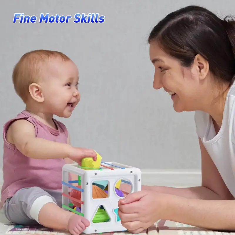 لعبة مكعب فرز الأشكال، لتعلم الألوان والأشكال