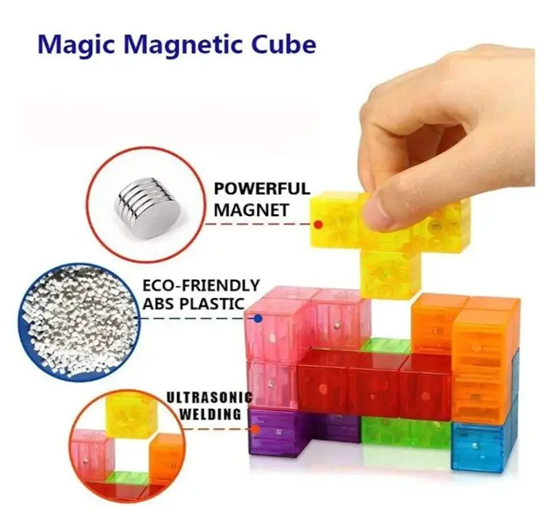 مكعبات المغناطيس، لعبة الأشكال الإبداعية لتنمية العقل