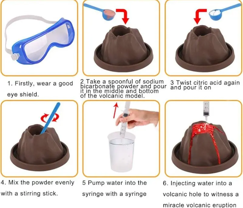 مجموعة بركان العلوم، تجربة علمية لإثارة فضول الأطفال