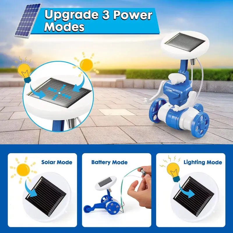 روبوت الطاقة الشمسية 6 في 1، لعبة تعليمية لتطوير المهارات الهندسية والإبداعية