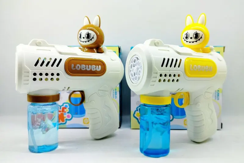 مسدس الفقاعات المضيء بشخصية لابوبو، لعبة عصرية ومرحة مليئة بالفقاقيع