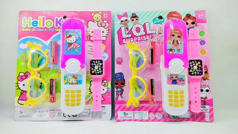 موبايل ديزني القابل للطي، مع ساعة وإكسسوارات للأطفال