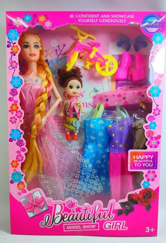 مجموعة دمية الأم والابنة، بشعر طويل ومفاصل متحركة