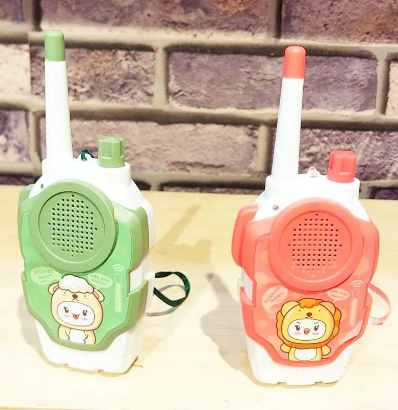 مجموعة أجهزة لاسلكية تفاعلية برسوم الحيوانات للأطفال