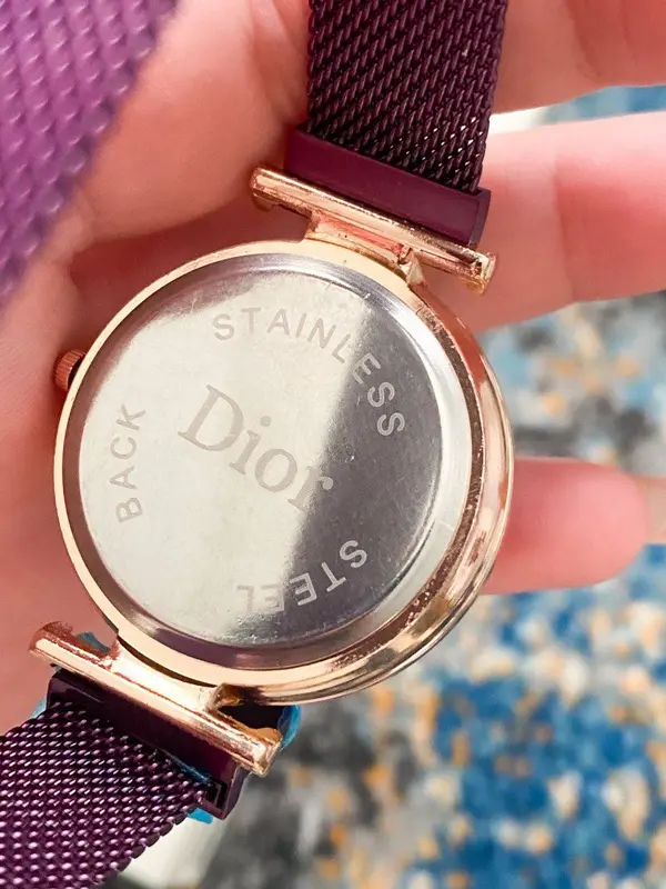 ساعة روزا النسائية بتصميم مغناطيسي بسيط وأنيق