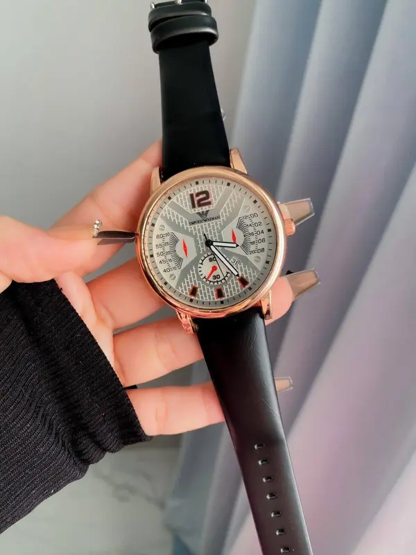 ساعة إمبريو أرماني أوريجينال جلد رجالي