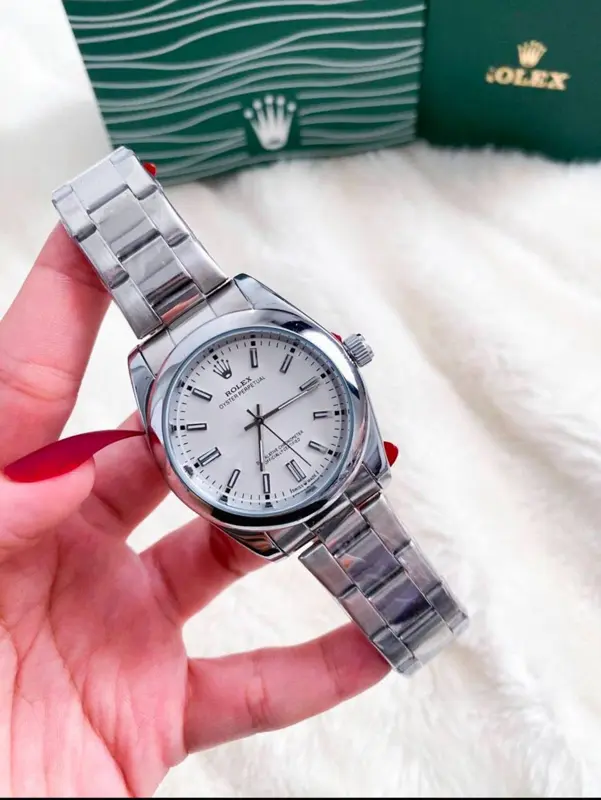 ساعة رولكس كلاسيك ذهبي معدن رجالي