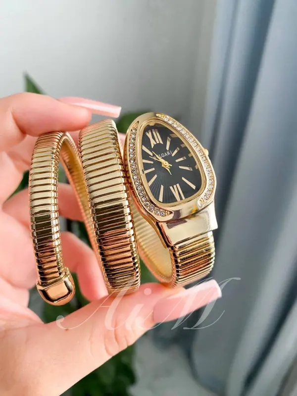 ساعة بولغاري سيربنتي الفاخرة ثنائية اللون حريمي