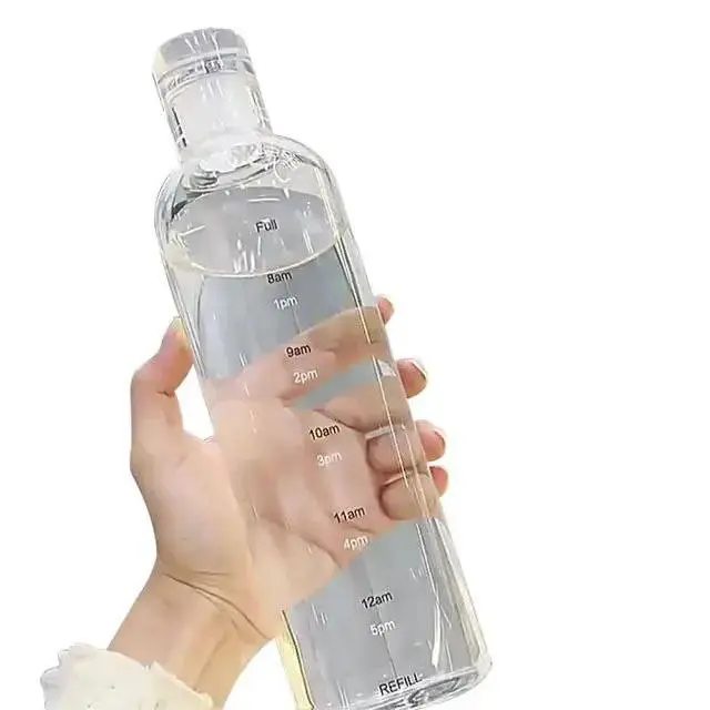 زجاجة المياه الصحية "هايدرو كلير" من الزجاج النقي بسعة 500 مل