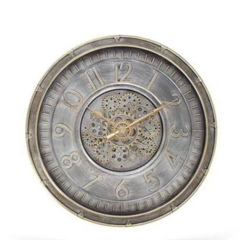 ساعة التروس الميكانيكية العتيقة الضخمة