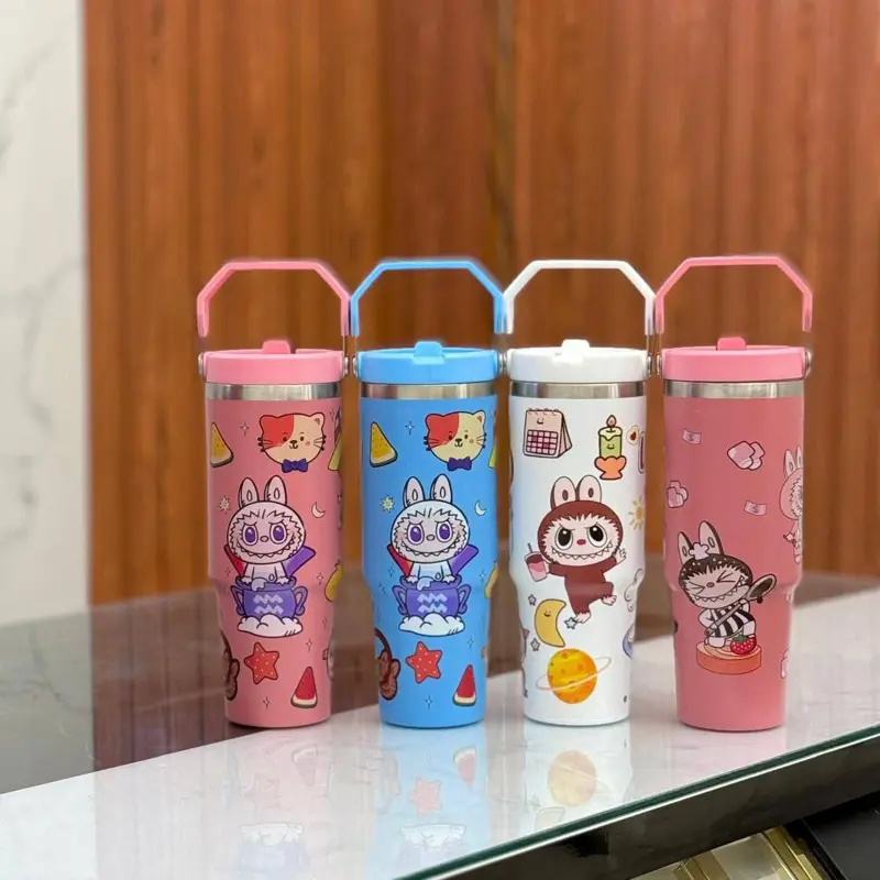 مج "Labubu" الحراري الأنيق محكم الغلق