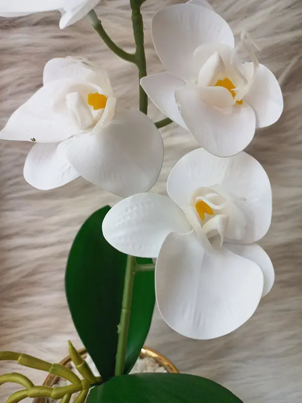 زهرة "الجمال الياباني" الأوركيد الصناعية بلمسة أنيقة ولون هادئ