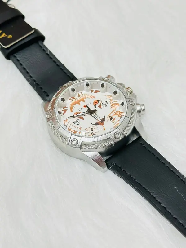 ساعة كاسراي "الزمن الكلاسيكي" الرجالية بسوار جلد ونتيجة عملية