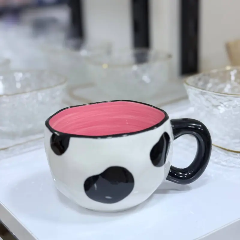 مج بورسلين شاي وقهوة بتصميم يدوي