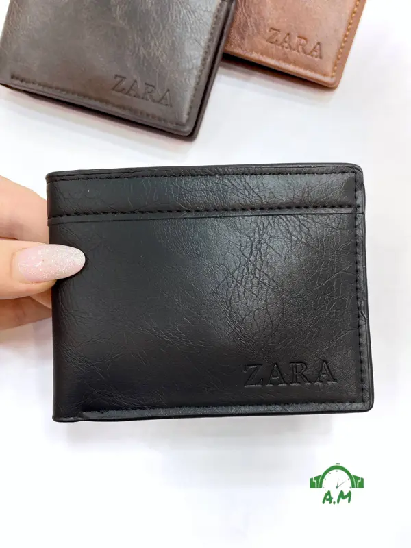 محفظه زارا للرجال جلد طبيعي