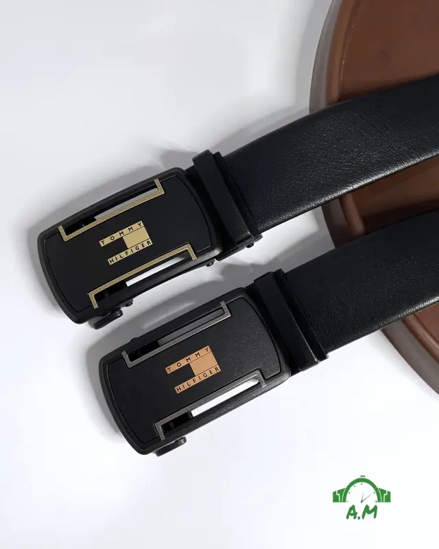 حزام تومي هيلفيغر رجالي بجلد بوجهين