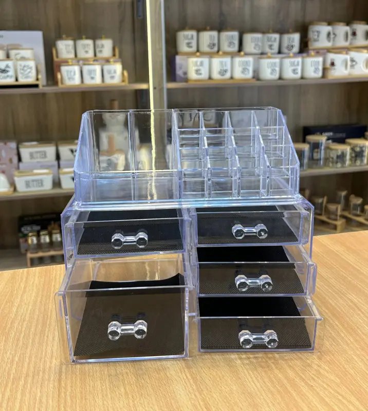 منظم مكياج أكريليك شفاف بـ5 أدراج