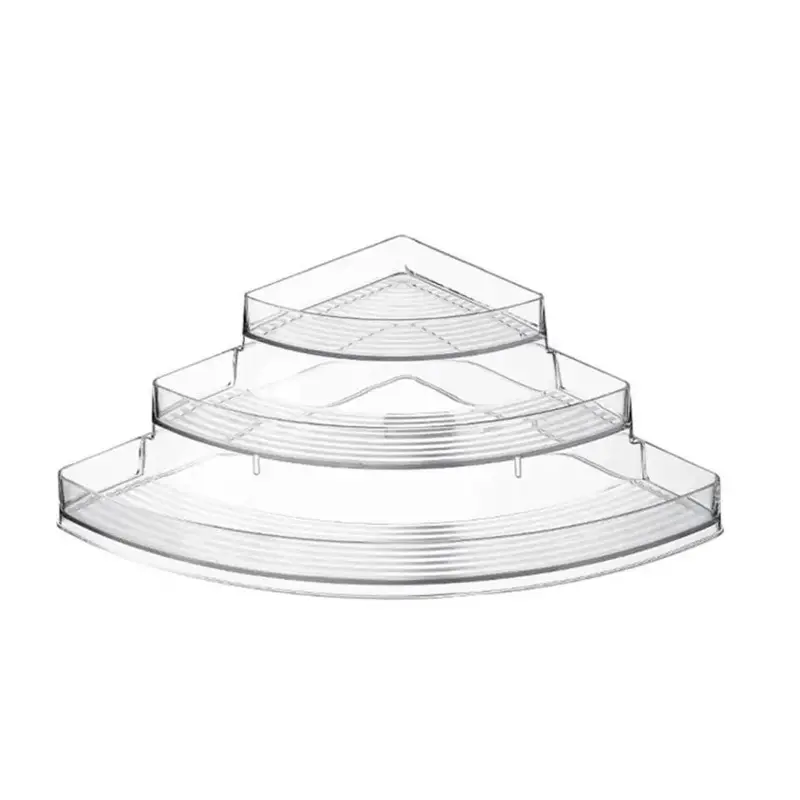 منظم أكريليك شفاف 3 أدوار (مقاس كبير ومتعدد الاستخدام)