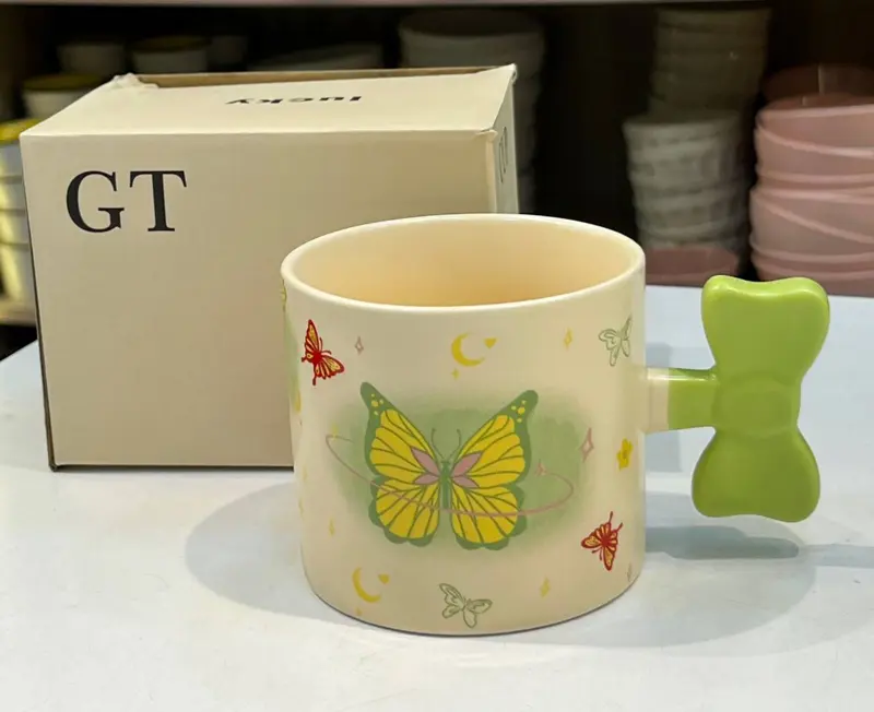 مج بورسلين شي إن تحفة يد فراشة