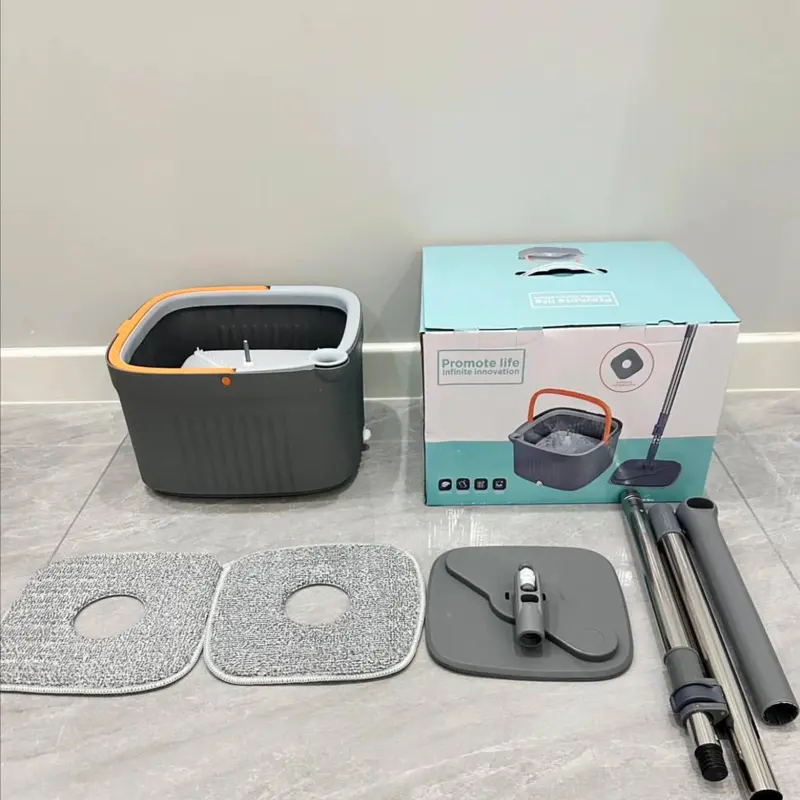 نظام مسح الجردل المربع الذكي 3 في 1 (مع غيارين ميكروفايبر)