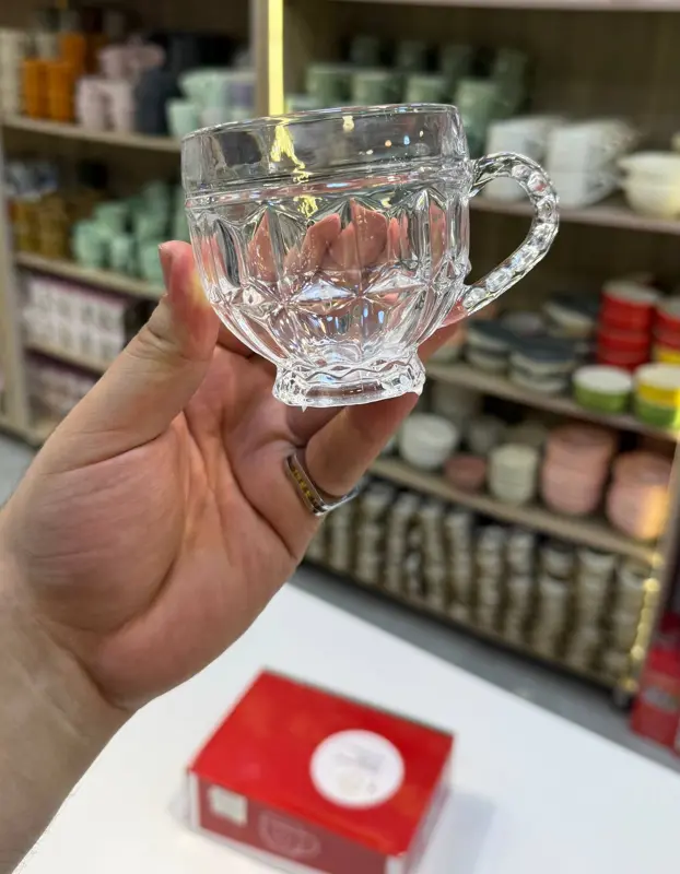 طقم مجات كرستال مضلع