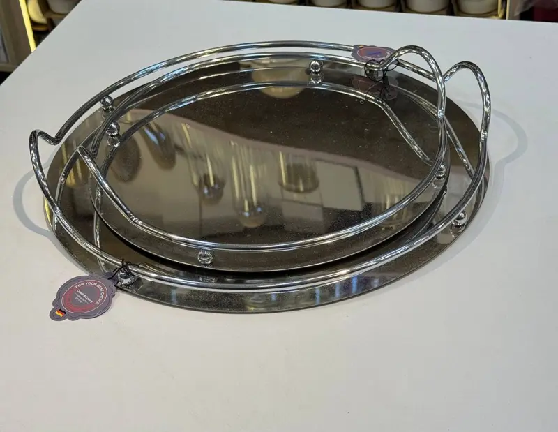 طقم صواني ستانلس ستيل