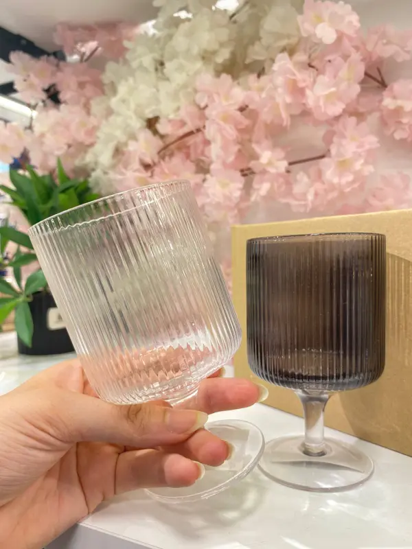 طقم كاسات زجاج كريستال فاخر (6 قطع) متعدد الاستخدام