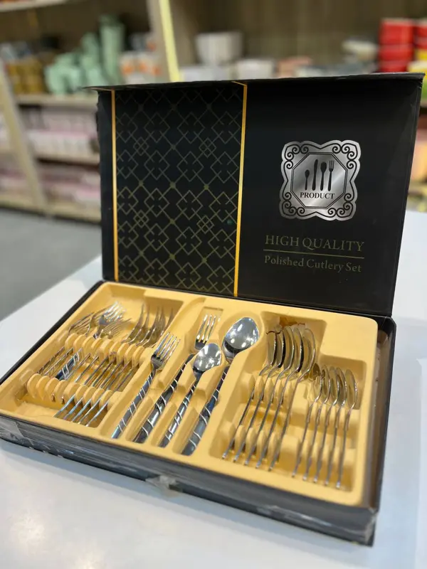 طقم معالق ستانلس ستيل 24 قطعة