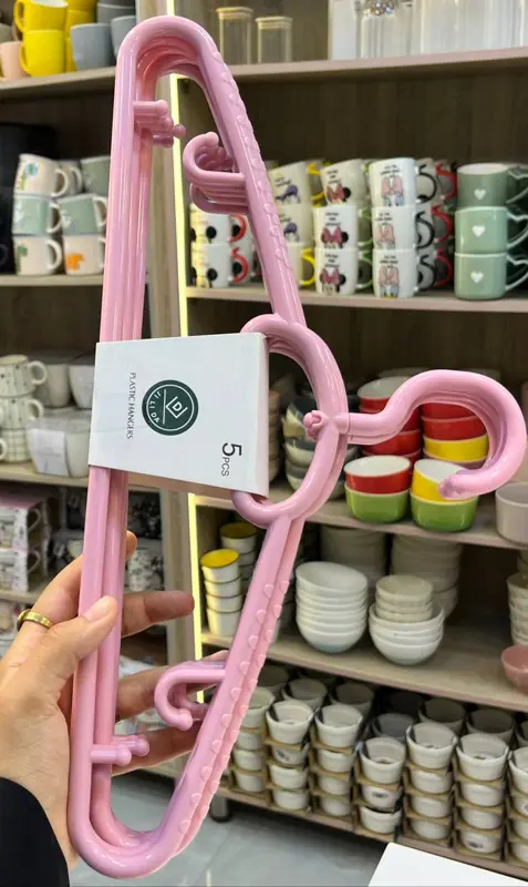 طقم شماعة بلاستيك 5 قطع