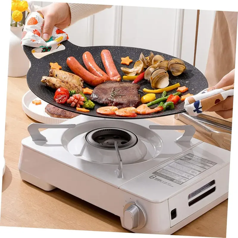 صينية/مقلاة جريل جرانيت مدورة (مقاس 34 سم)