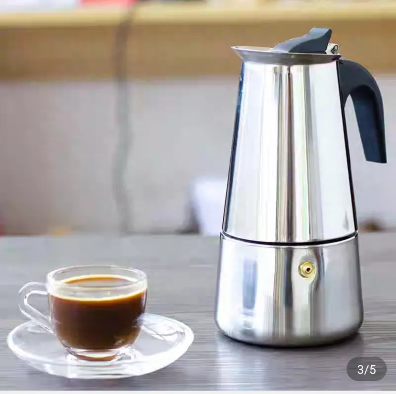 موكات بوت إيطالي استانلس ستيل (كنكة قهوة إسبريسو) 4 فنجان