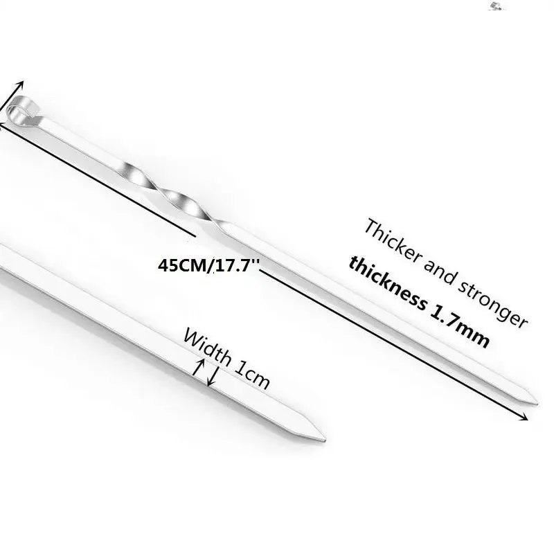 أسياخ شواء سوري جامبو (6 قطع استانلس)