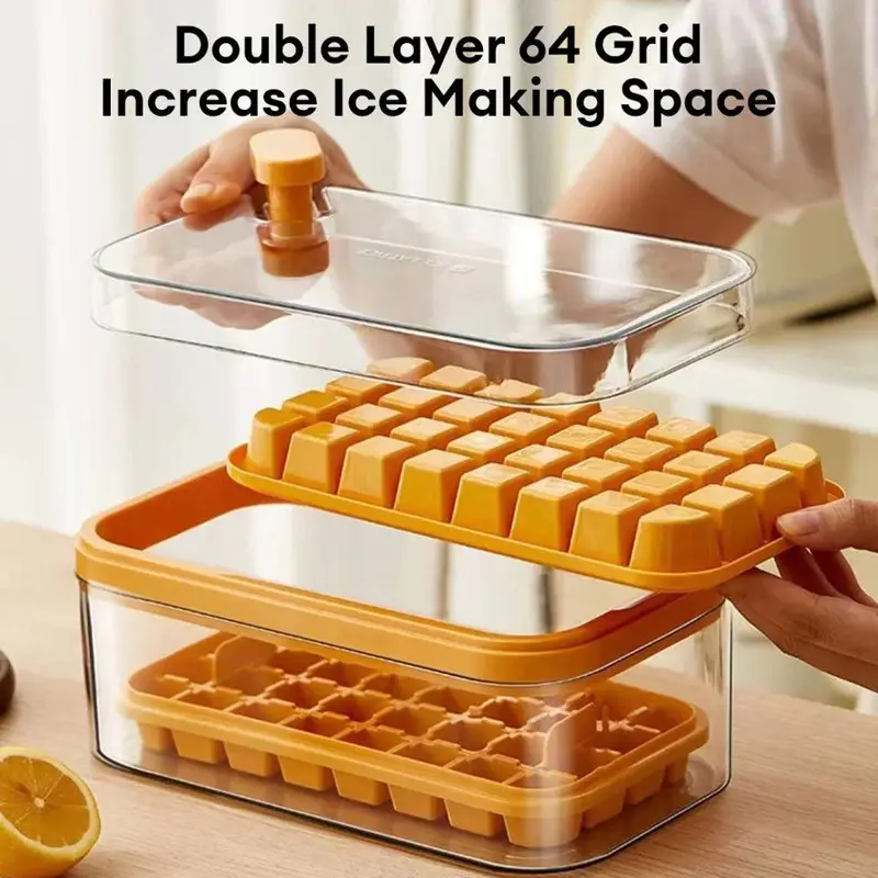 علبة ثلج أكريليك بطابقين