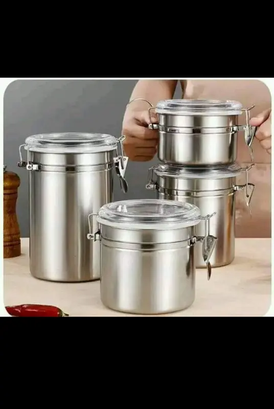 طقم علب بقوليات استانلس