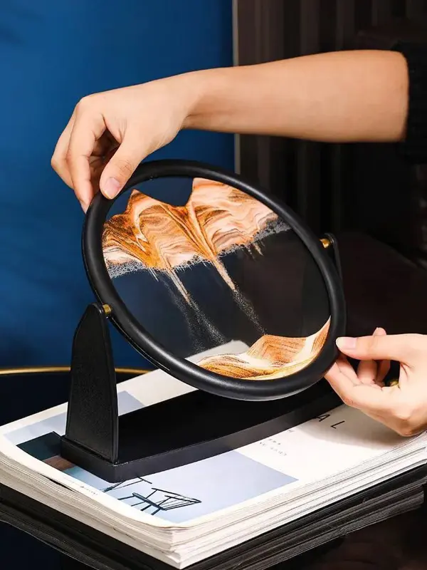 لوحة الرمال المتحركة الدائرية 3D بتصميم عتيق