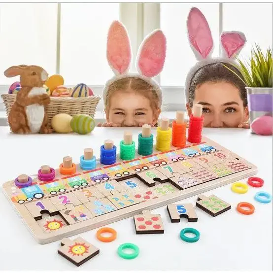 لعبة العداد التعليمي الخشبي، أساسيات الرياضيات بطريقة ممتعة