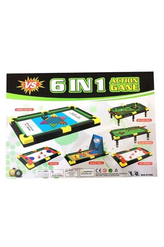 لوحة الألعاب 6 في 1، تجميعة الألعاب الكلاسيكية في صندوق واحد