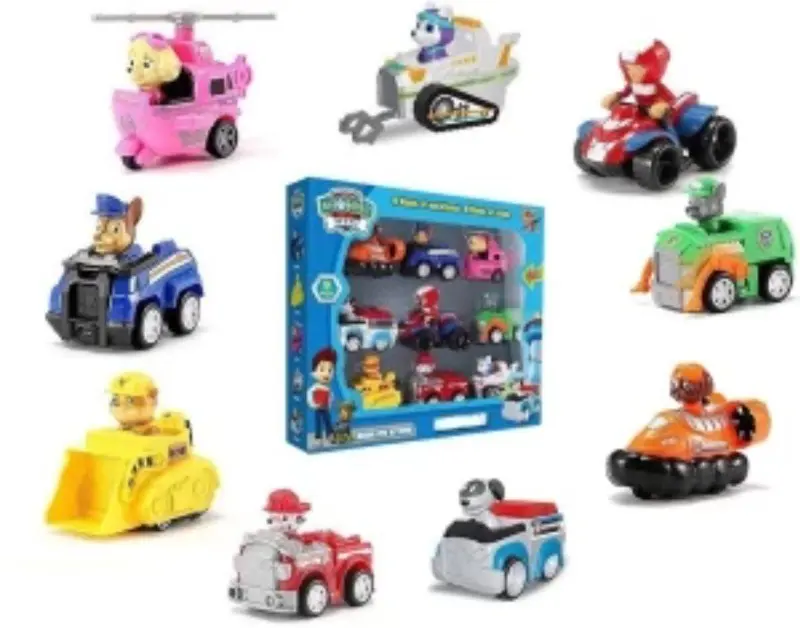 مجموعة سيارات باو باترول 9 في 1، أبطال المغامرات في صندوق واحد