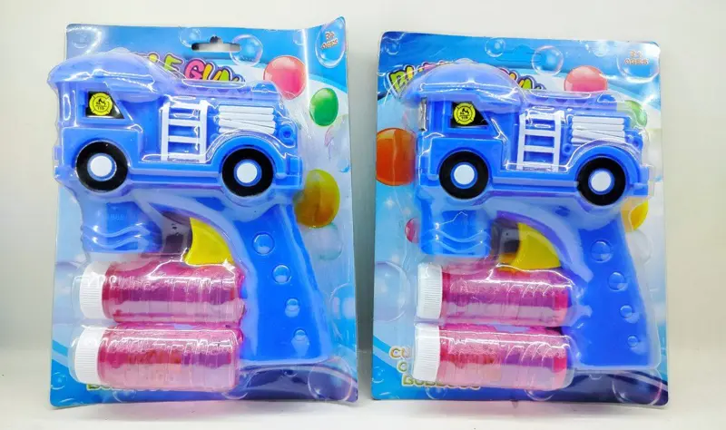مدفع الفقاعات على شكل سيارة إطفاء، لعبة يدوية لصنع فقاعات كثيفة