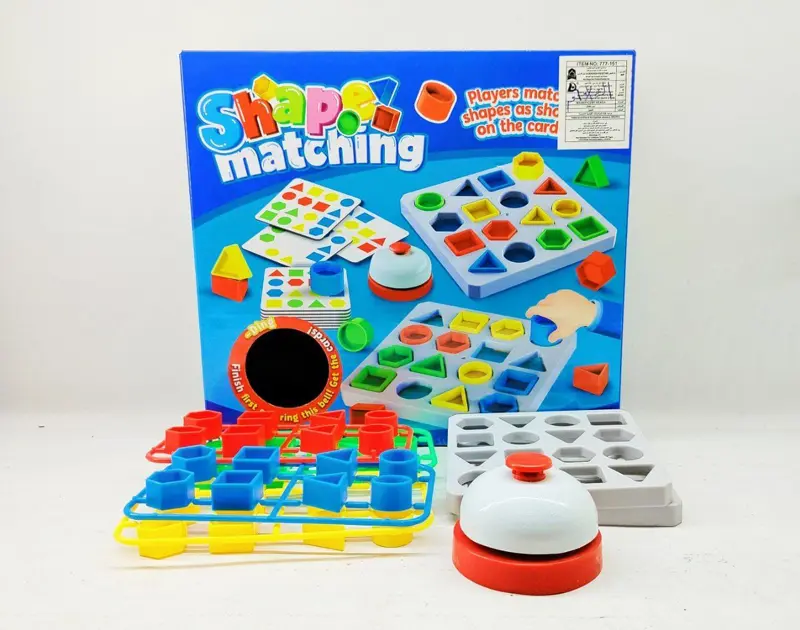 لعبة التطابق الهندسي السريع، مع جرس تحدي وأشكال تفاعلية