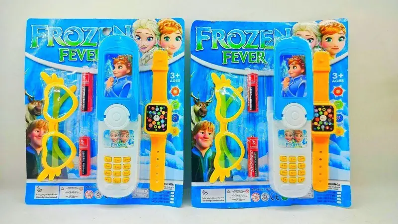 موبايل ديزني القابل للطي، مع ساعة وإكسسوارات للأطفال