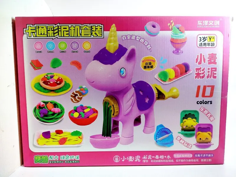 مجموعة الصلصال يونيكورن السحرية، صندوق كبير وماكينة تشكيل