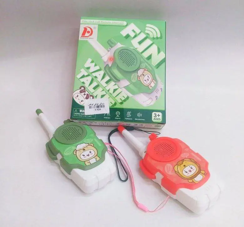 مجموعة أجهزة لاسلكية تفاعلية برسوم الحيوانات للأطفال