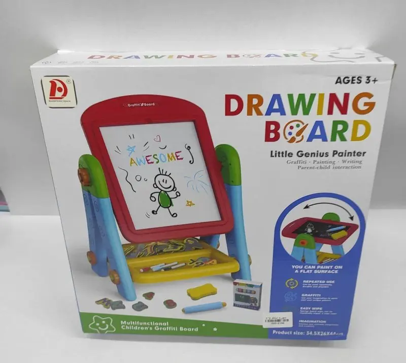 سبورة الأطفال المزدوجة مع حامل وإكسسوارات