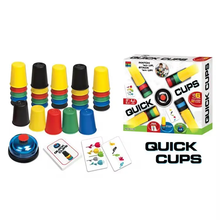 مجموعة الأكواب الملونة للتركيب والتعلم