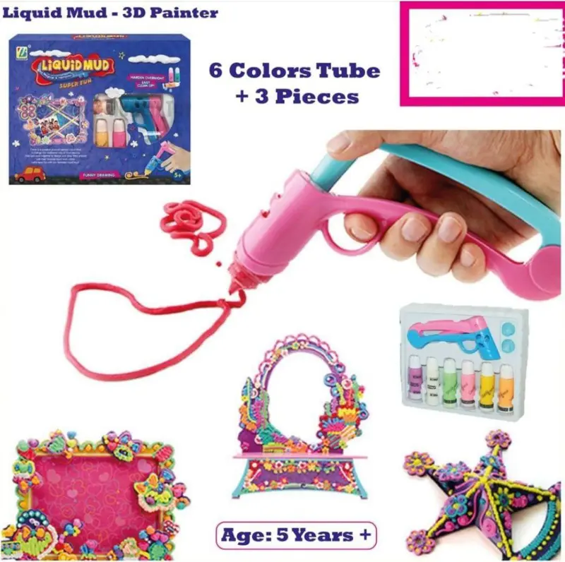 مجموعة مسدس الصلصال الإبداعية ثلاثية الأبعاد