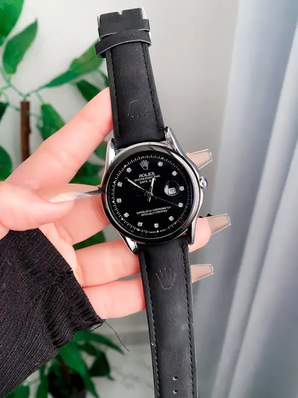 ساعة رولكس كلاسيك جلد رجالي