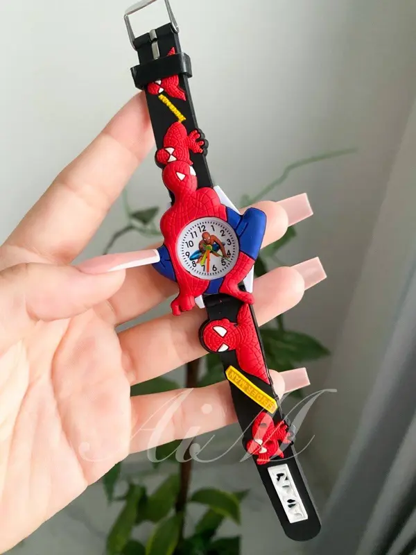 ساعة أطفال ديزني رابر زرقاء بشخصية اسبايدر مان