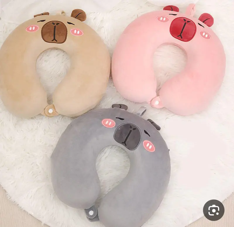 وسادة الرقبه "مستر ويسكرز" القطيفة المريحة بتصميم قطة جذابة